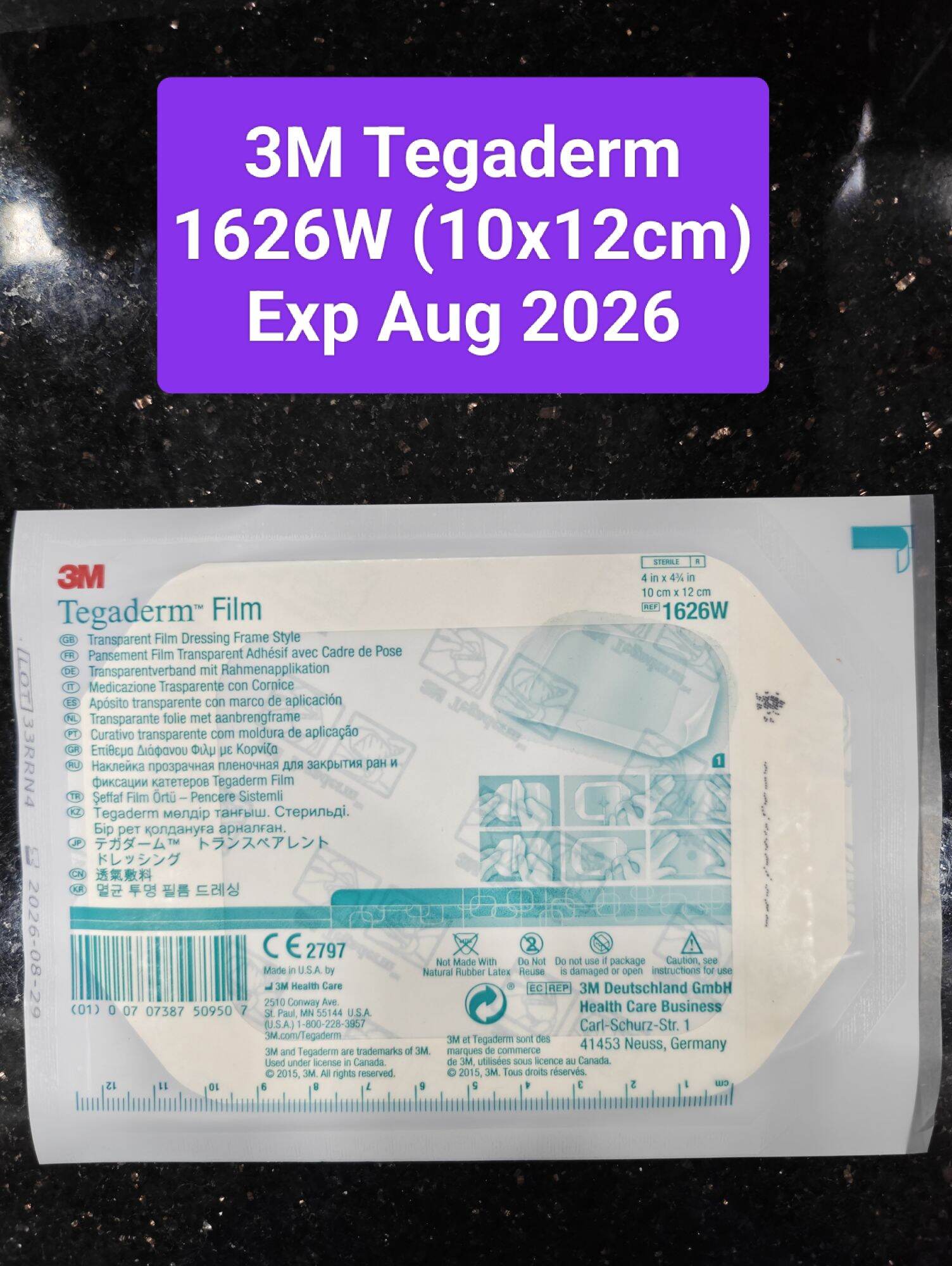 3M 1624W / 1626W Tegaderm Transparent Film Dressing / Band-Aid Tegaderm ...