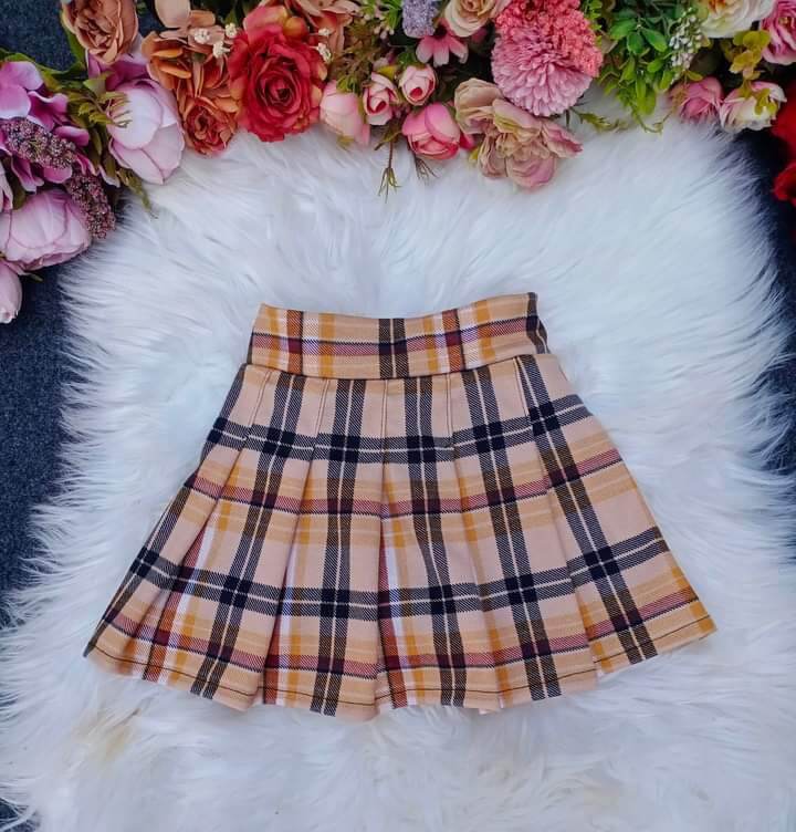 Kids Palda Checkered Korean Uniform School Skirt for Kids Girls