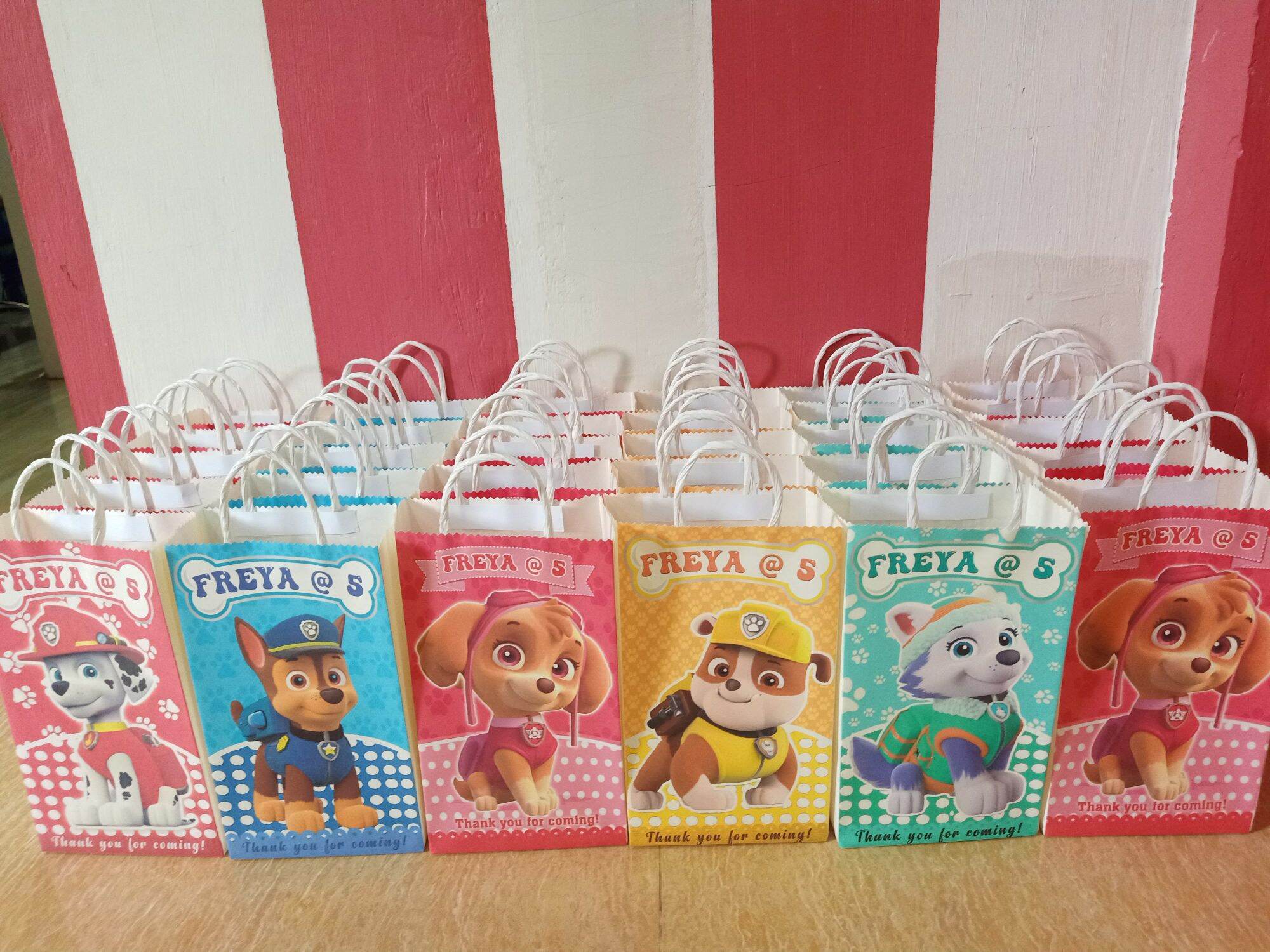 Paw Patrol Characters Assorted Design Paper Bag / Lootbag (10pcs./order ...