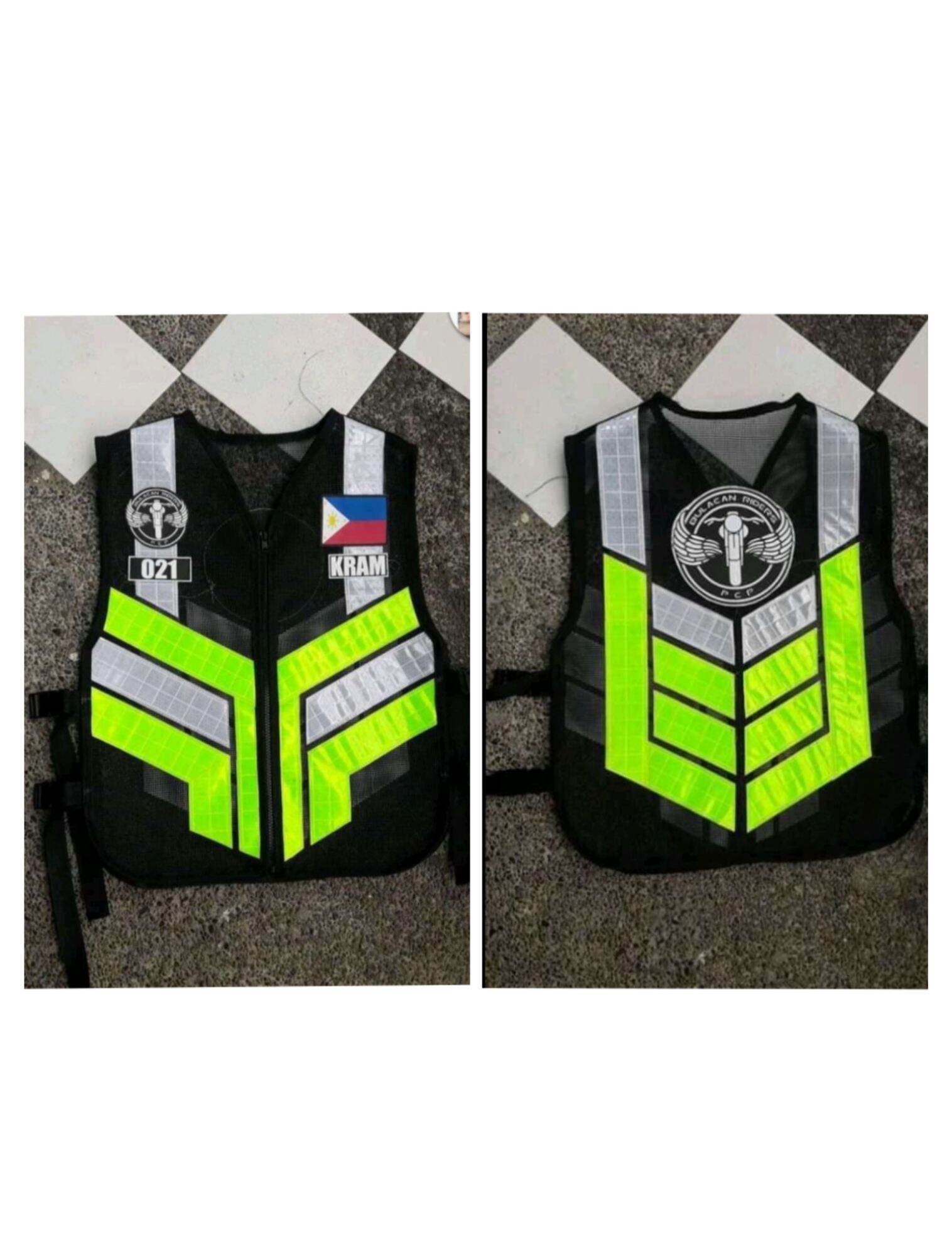 REFLECTORIZED RIDERS SAFETY VEST (Plain or with logo) Lazada PH