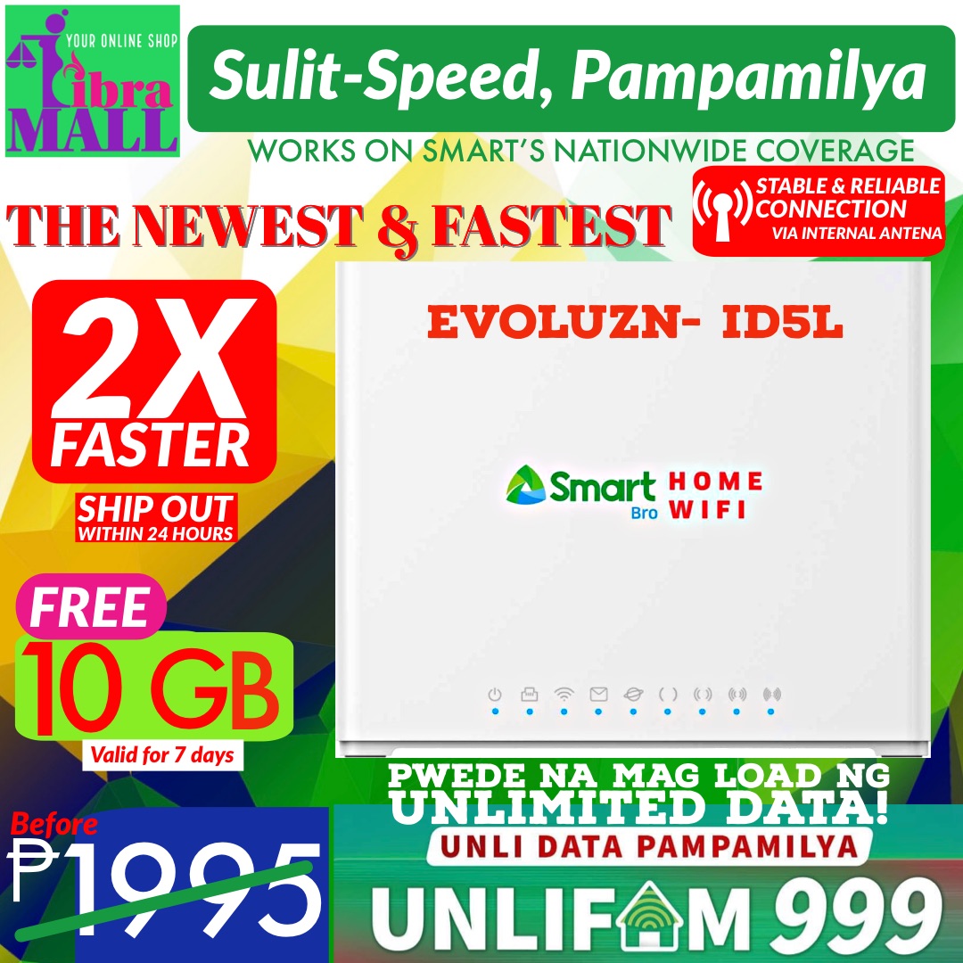 PLDT Smart Home WiFi Prepaid LTE-A with Free 10GB Data