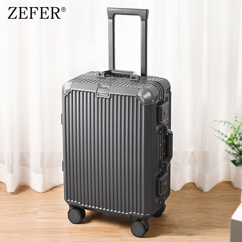 Zefer Good-looking Luggage Girl Password Pink New Boarding Trolley ...
