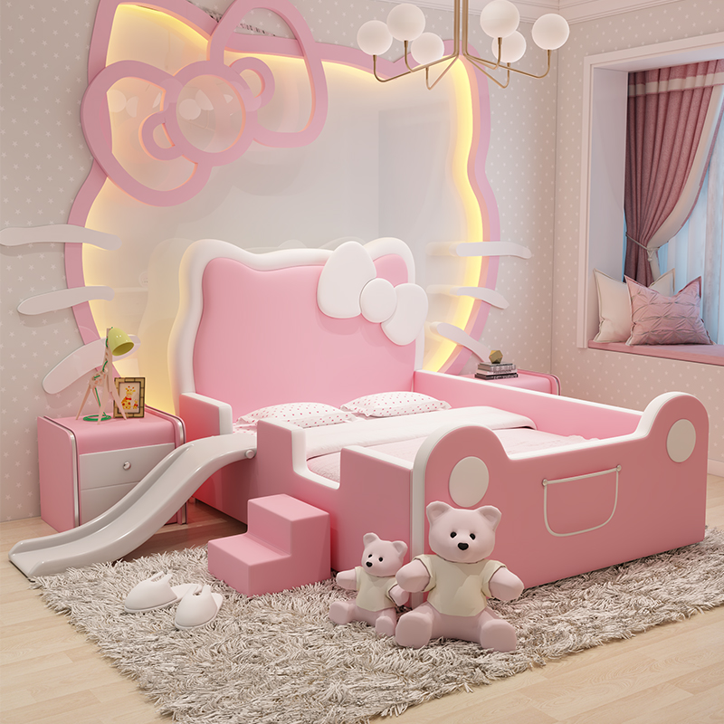 bedroom #pink #hellokitty #kawaii #cute #girly #fourposterbed #dresser