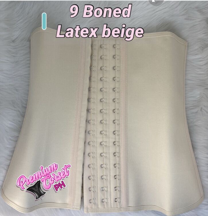 Premium Corset 9 Boned Latex Beige