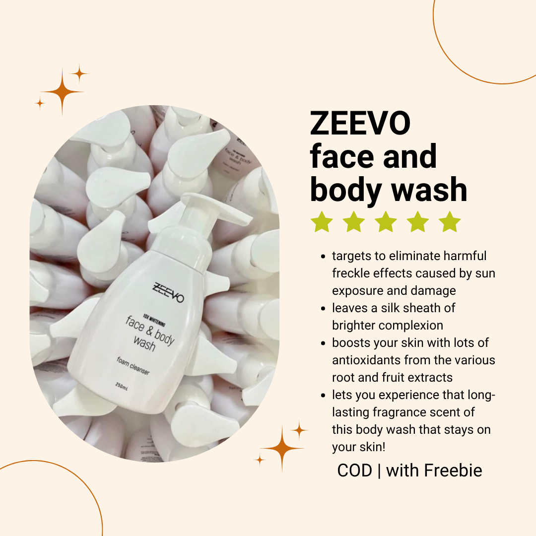 Zeevo 10x Whitening Face and Body Wash Foam Cleanser 250ml Lazada PH