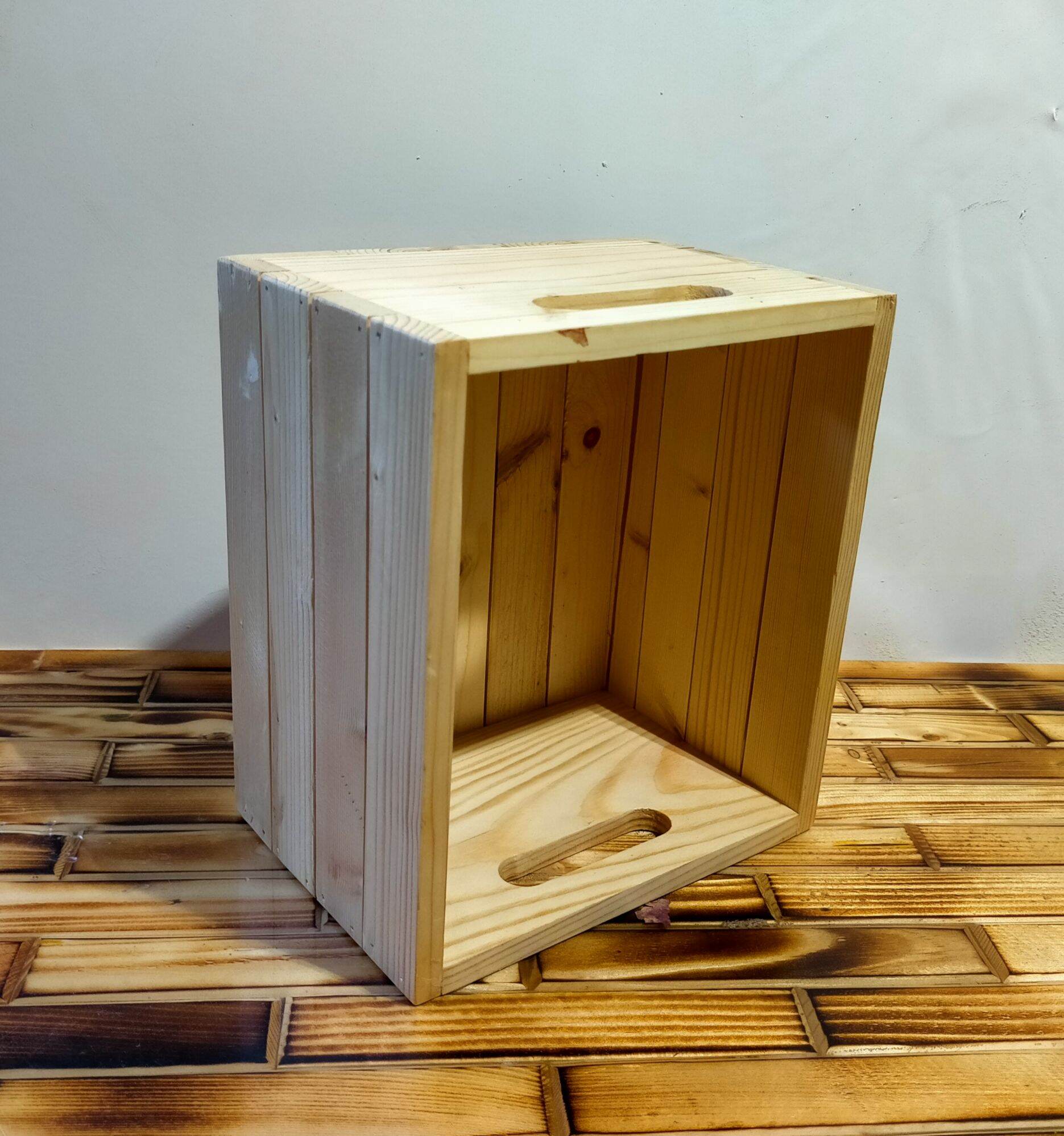 Wooden Crate Box Organizer Container Storage Bin