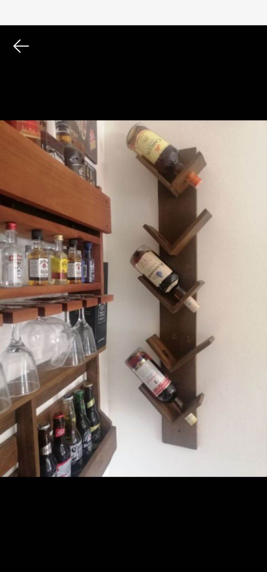 Angled wine rack with varnish 15x100x9cm Lazada PH