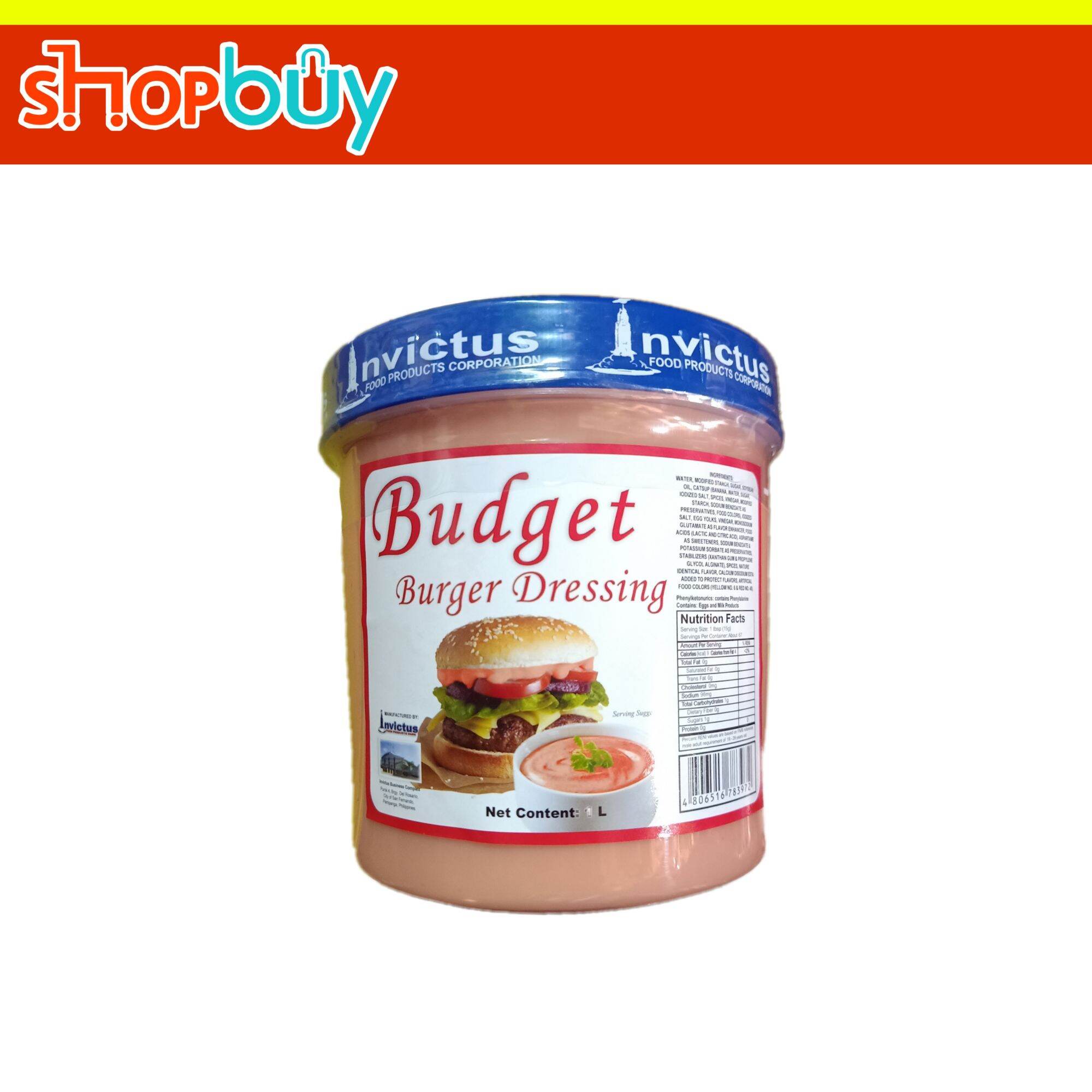 Budget Burger Dressing 1 Liter Lazada PH