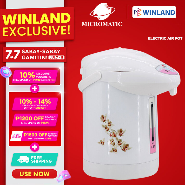 Winland 2.5L Electric Airpot Water Dispenser with Manual Pump