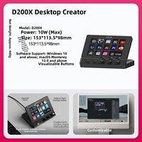 Ulanzi D200X Custom Macro Keyboard StreamDeck Style Compact Gaming Editing Control Console with Rotating Knobs for Live Streaming Video Editing and Computer Gaming