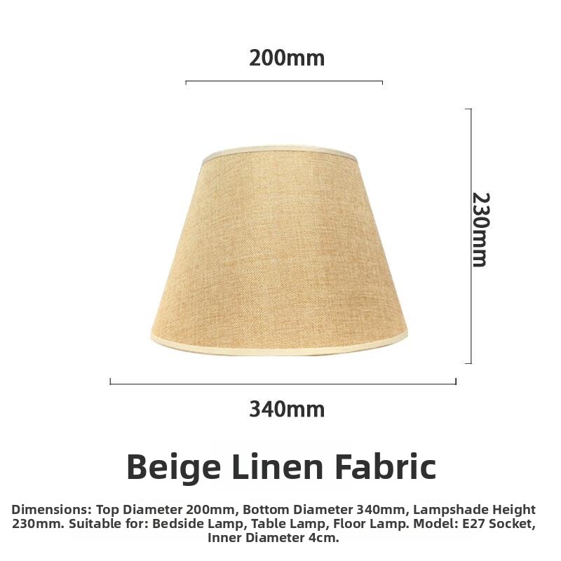 PAMPAS | Circular Rectangular Linen Lampshade
