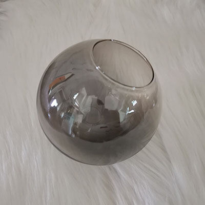 Glass Globe Light Shade Milk White Frosted Amber Color round Single Mouth Shell Lampshade Chandelier Creative Accessories