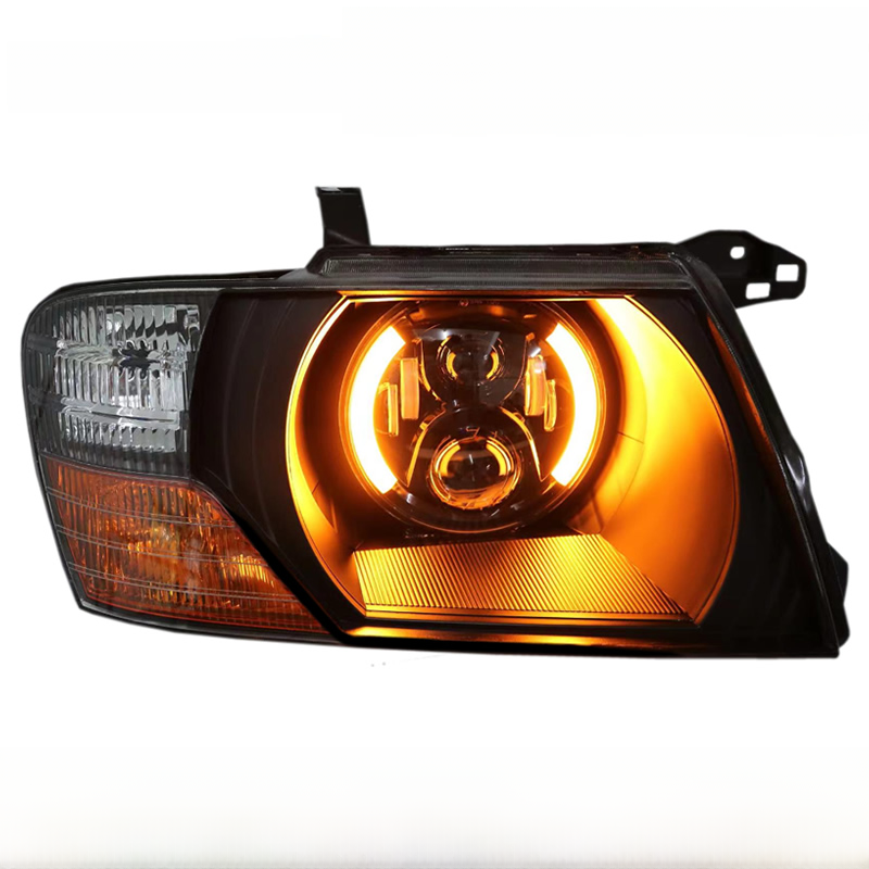 Mitsubishi Pajero V73 Retro Headlight Assembly Restoration V75 V77 Black Warrior Led Laser Lens