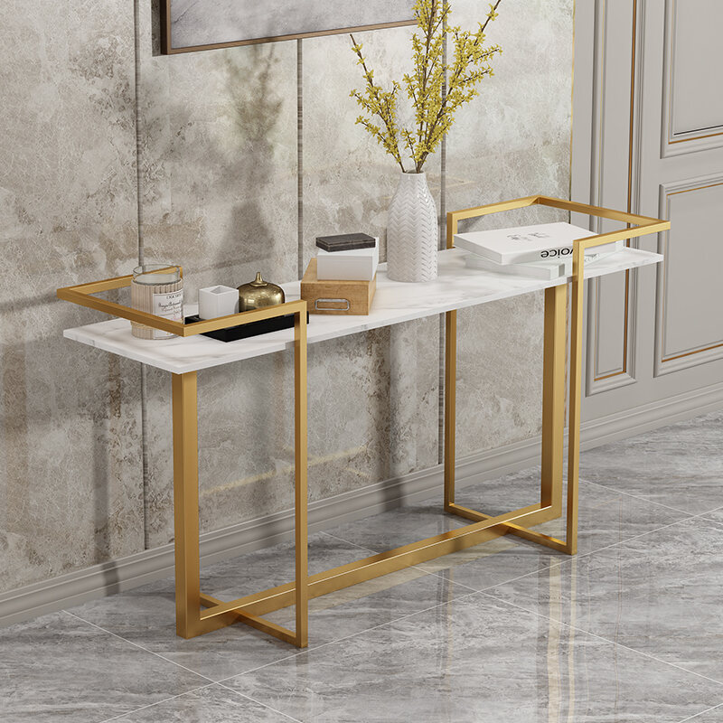 Nordic Style Light Luxury Entrance Table Modern Rock Plate Dining Table