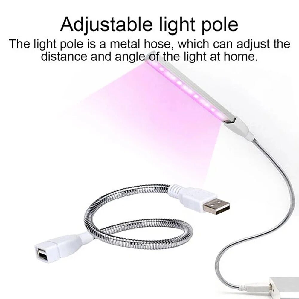 5V LED Grow Light Full Spectrum Plant Lamp with Flexible Hose Indoor ...