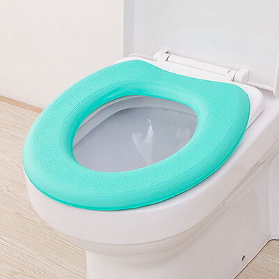 【FUN LIVE】 Korean Style Toilet Seat Cushion Foam Waterproof Paste Toilet Seat Cushion Erasable Washable Toilet Cover Cushion Toilet Cushion Cover