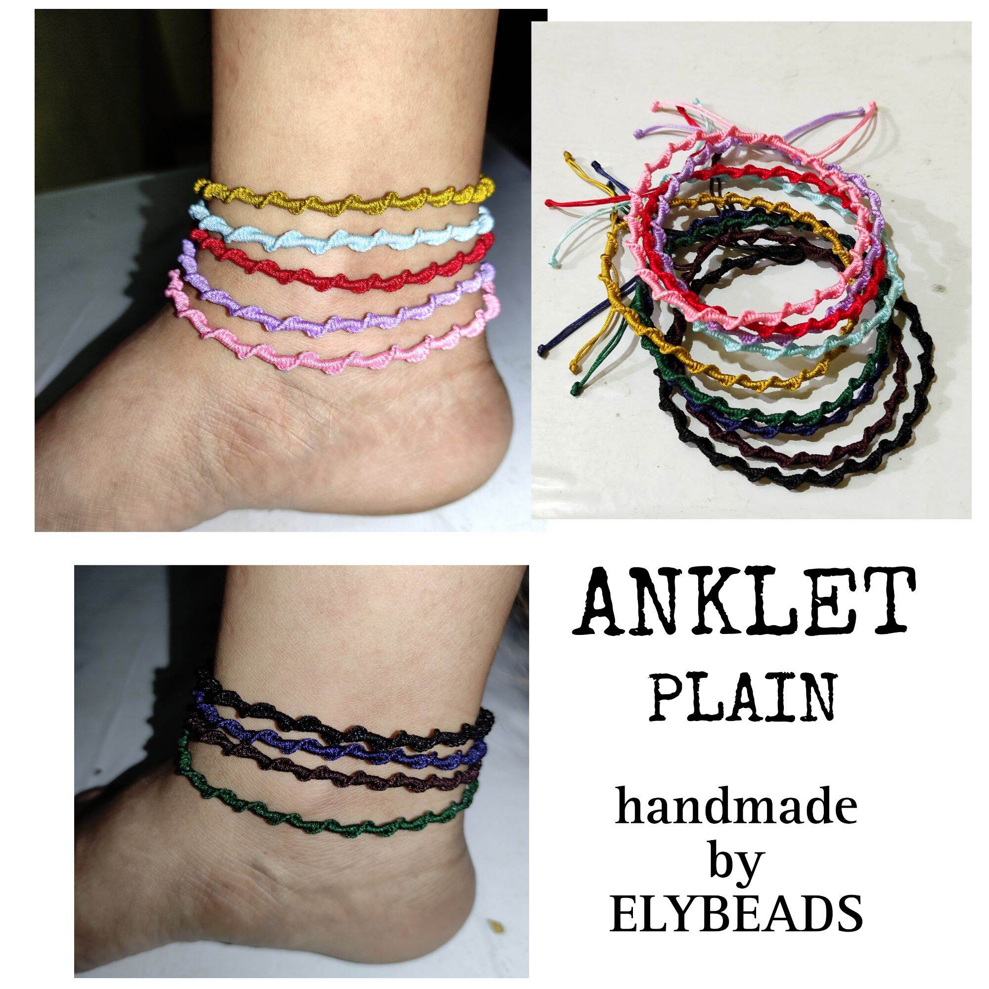 Friendship Making Anklets With String Thread Anklet Ideas Diy