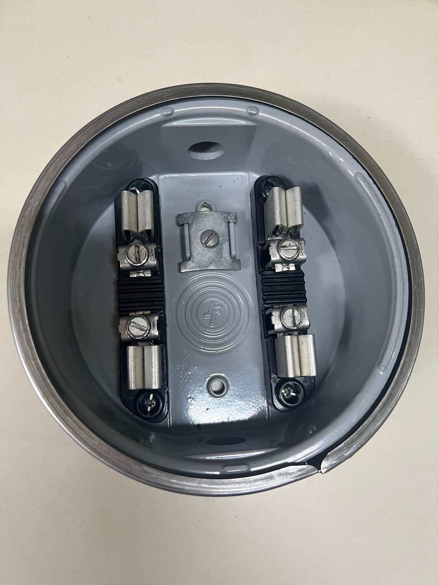 Round Meter Base 3/4” Hub LONG JAWS with clip Heavy Duty, JF Brand