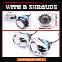 130W 3.0 Inch Bi LED Blue Projector Lens H4 H7 H1 H11 9005 9006 Headlight 28000lm 3 Reflectors Light Conversion Kit For Car Motorcycle Accessories Retrofit