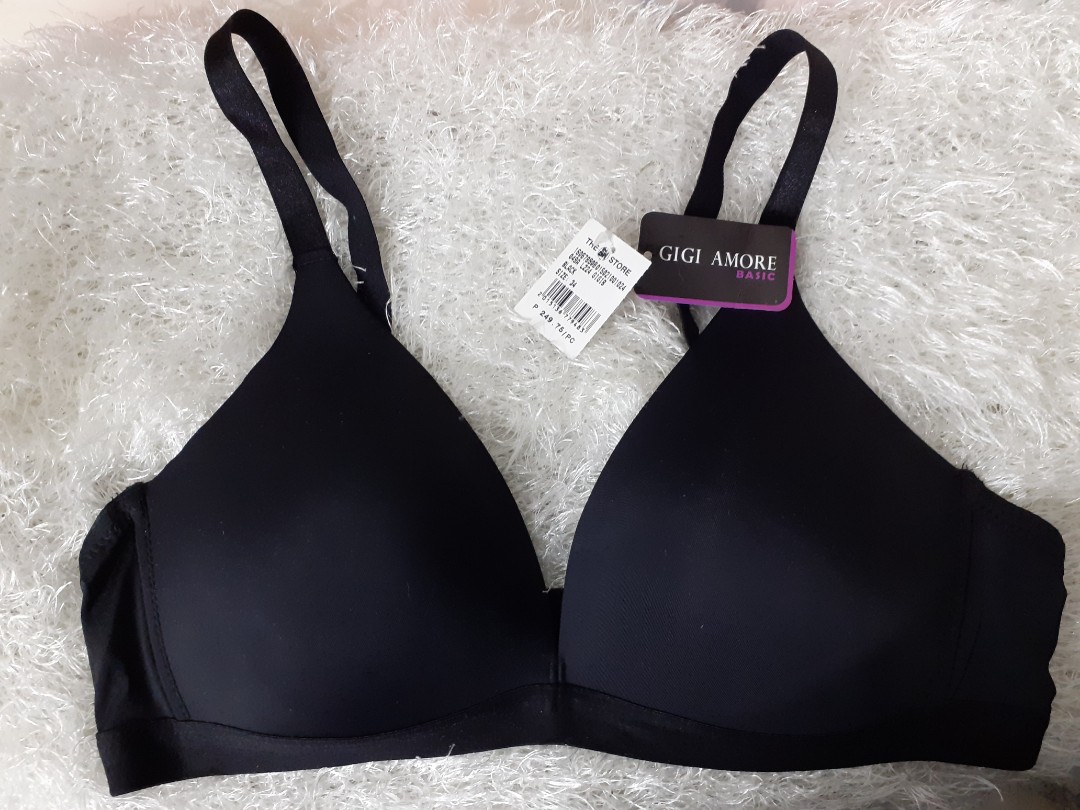 Gigi Amore Black Non-Wire Soft Cup Bra for Plus Size comfy bra | Lazada PH