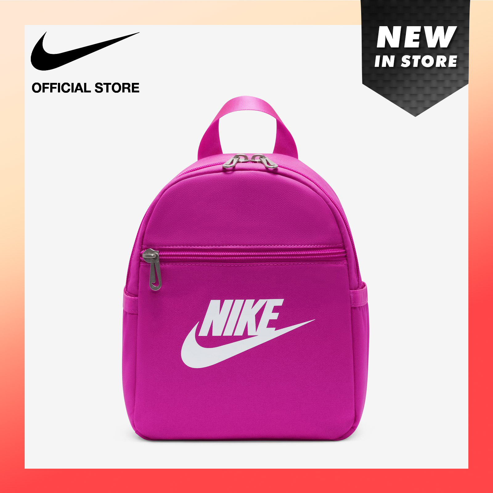 Backpacks Nike Futura Women's Plaid Mini Backpack Black/ Light Orewood  Brown/ Black