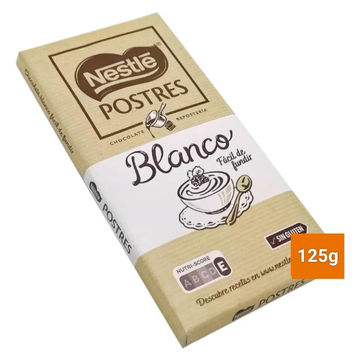 Tableta de Chocolate Blanco Repostería Nestlé 