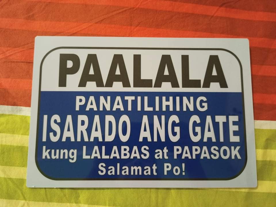 Panatilihing Sarado Ang Gate Made Pvc Plastic Like Atm And Id 78x11 Inches Lazada Ph 4883