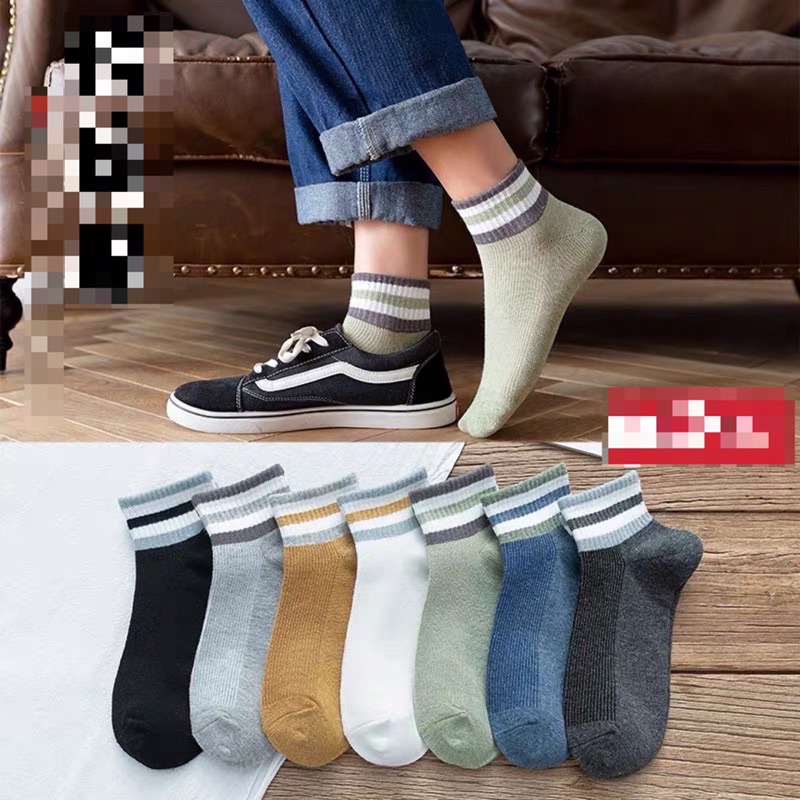 Set Of 10Pairs Korean Style High Quality Ankle Socks Stripe Fashion ...