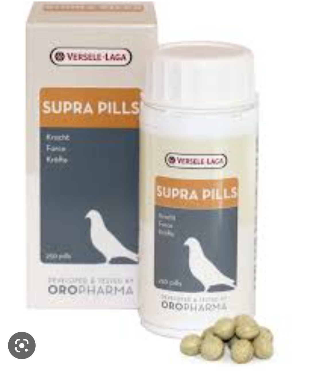 Versele-Laga Oropharma Supra Pills – 250 Count, Pigeon & Bird Health Supplement