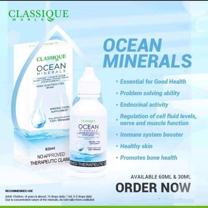 OCEAN MINERALS by Classique Herbs 60ml BIG bottle & 30ml Small bottle. 