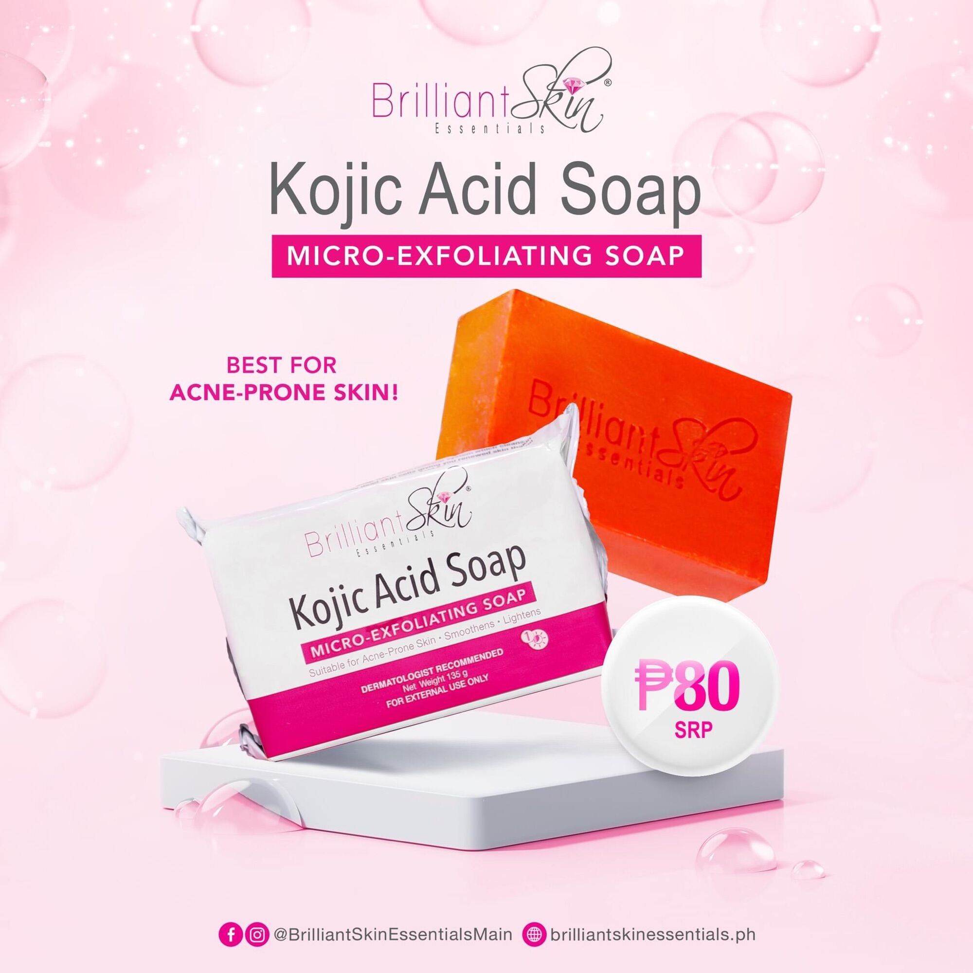 Brilliant Skin Kojic Acid Soap 135g