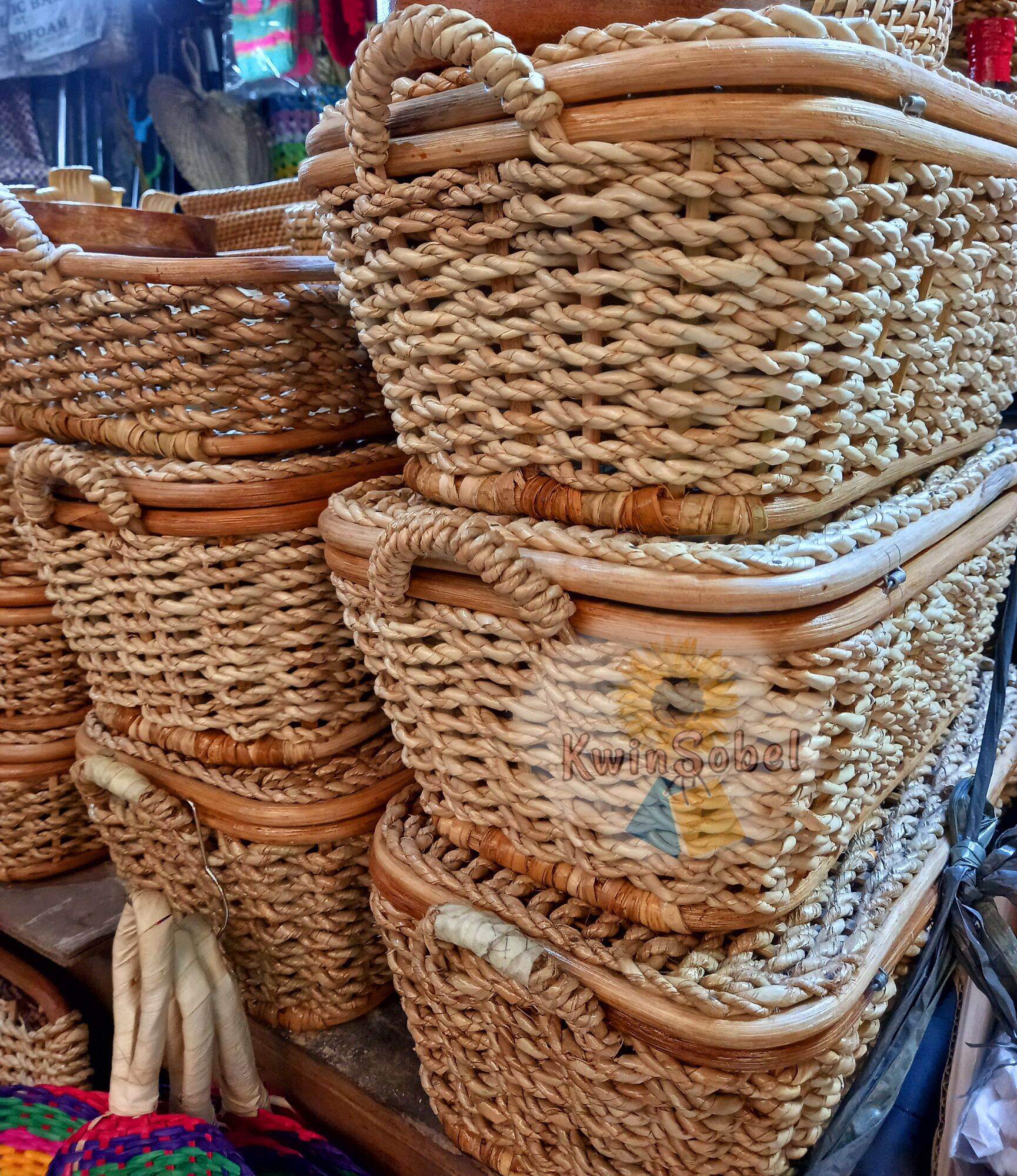 Rattan Square Organizer Basket with Cover High Quality from Ifugao