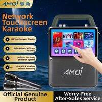 Amoi Outdoor Karaoke Sound System with Display Screen Family KTV Set Square Dance Speaker Portable Audio Video Equipment