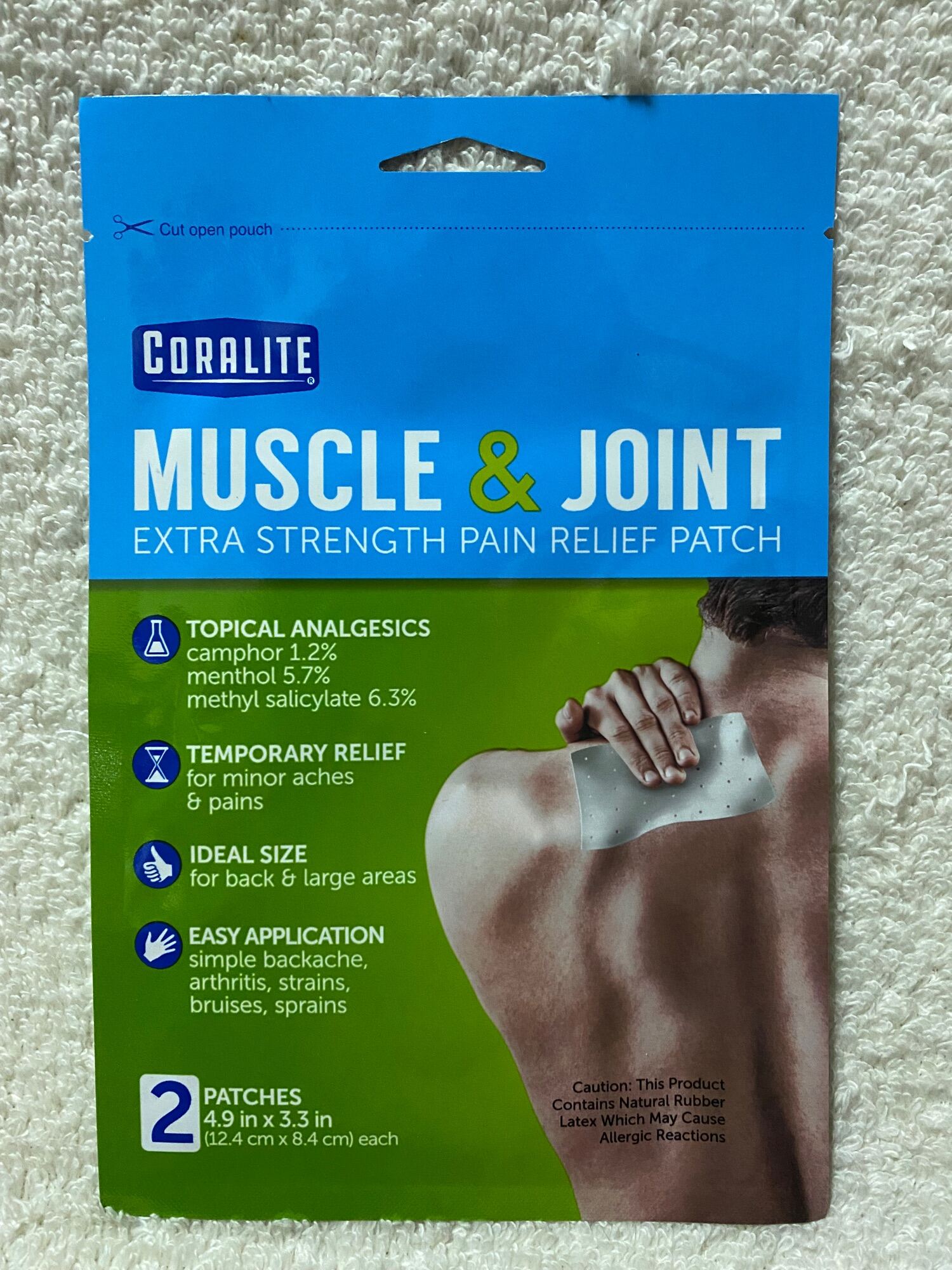 Coralite Pain Relieving Patch Extra Strength Joint & Muscle Pain
