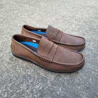 CLEARANCE Advan Shoes Penny Loafers Type Brown Nubuck Cow Leather Mens Driving Shoes Marikina Made