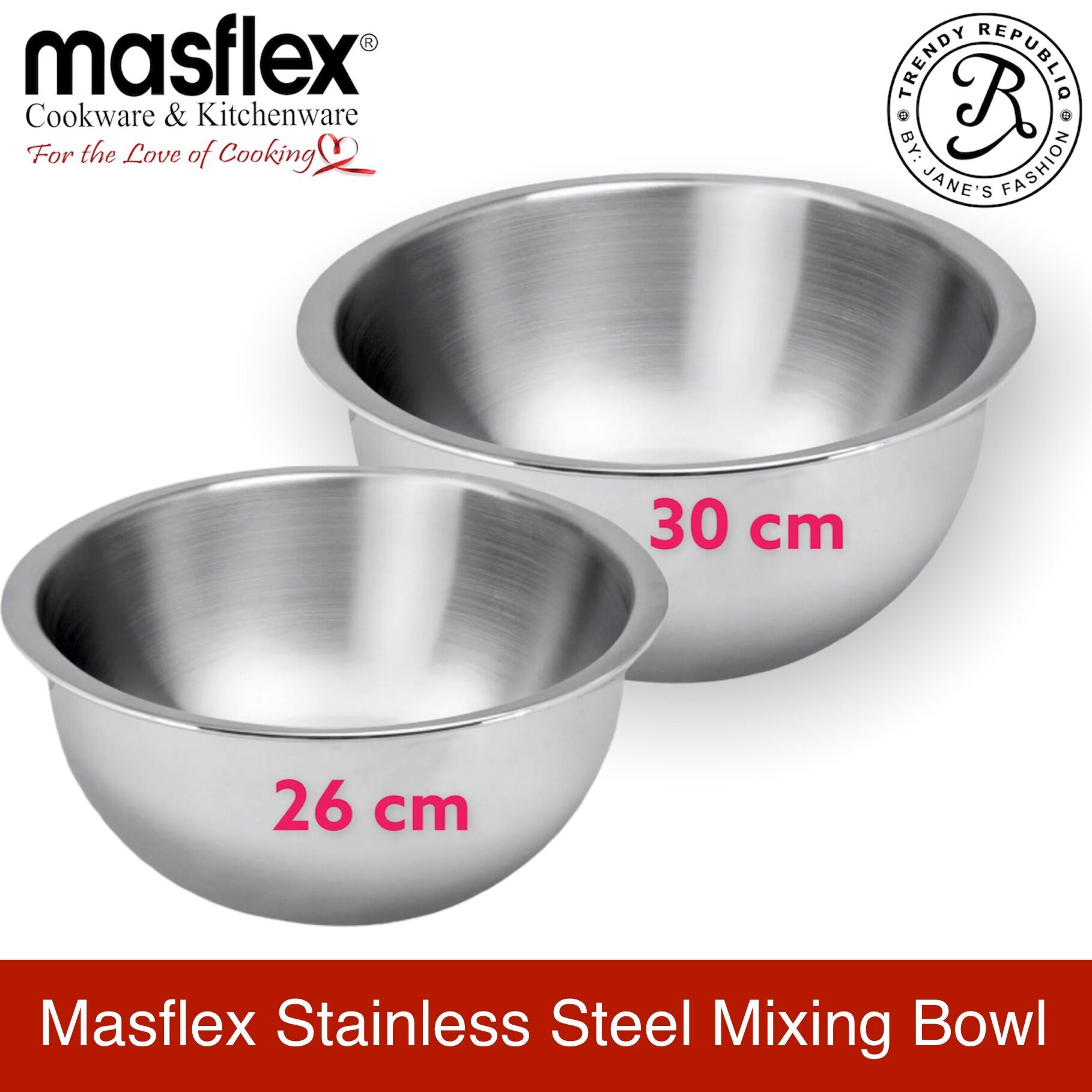 Masflex High Quality Stainless Steel Mixing Bowl Lazada PH