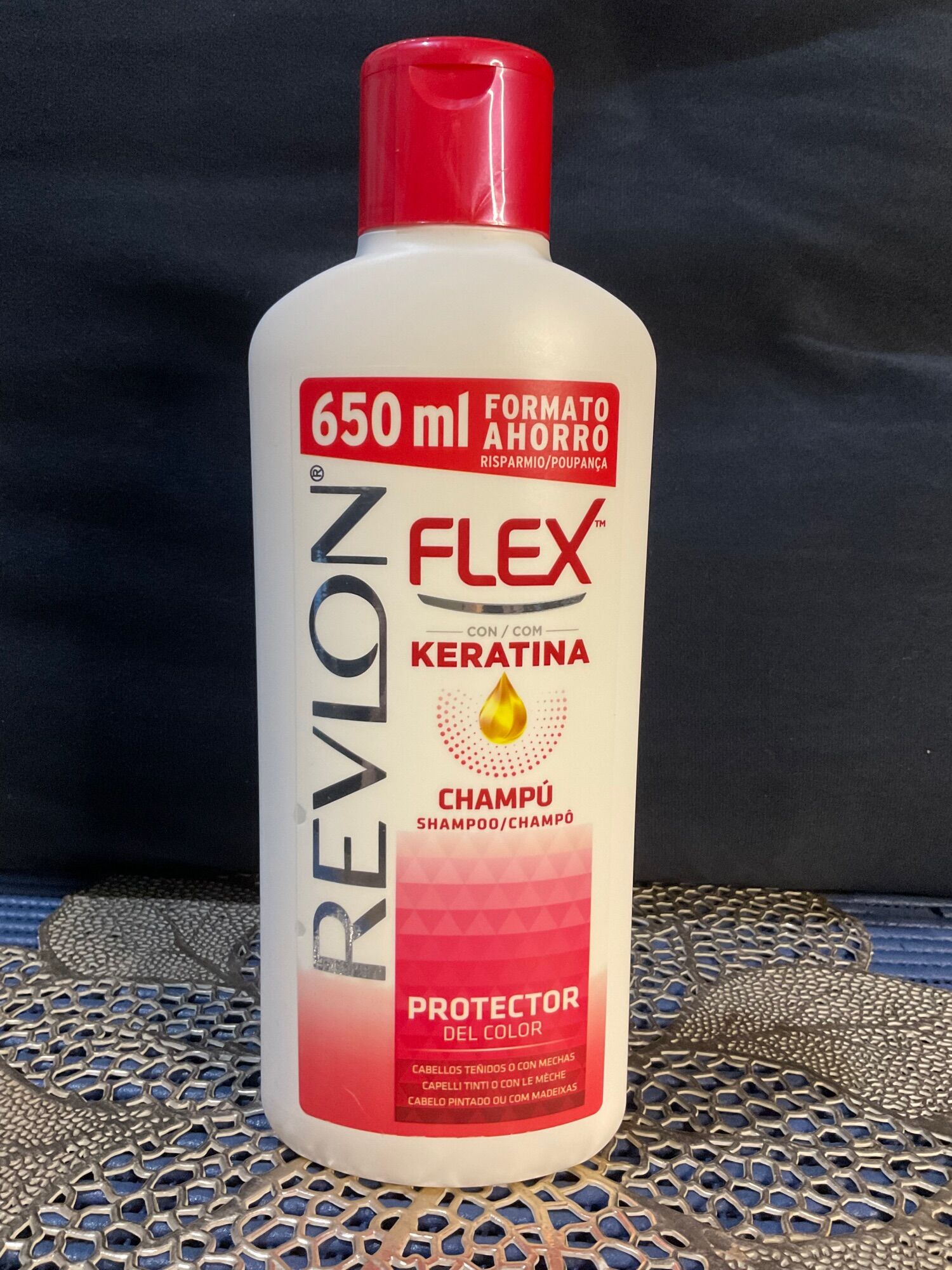 Revlon FLEX KERATIN Shampoo Für Trockenes & Geschädigtes Haar, 650 Ml - Mit Keratin Für Glanz & Reparatur