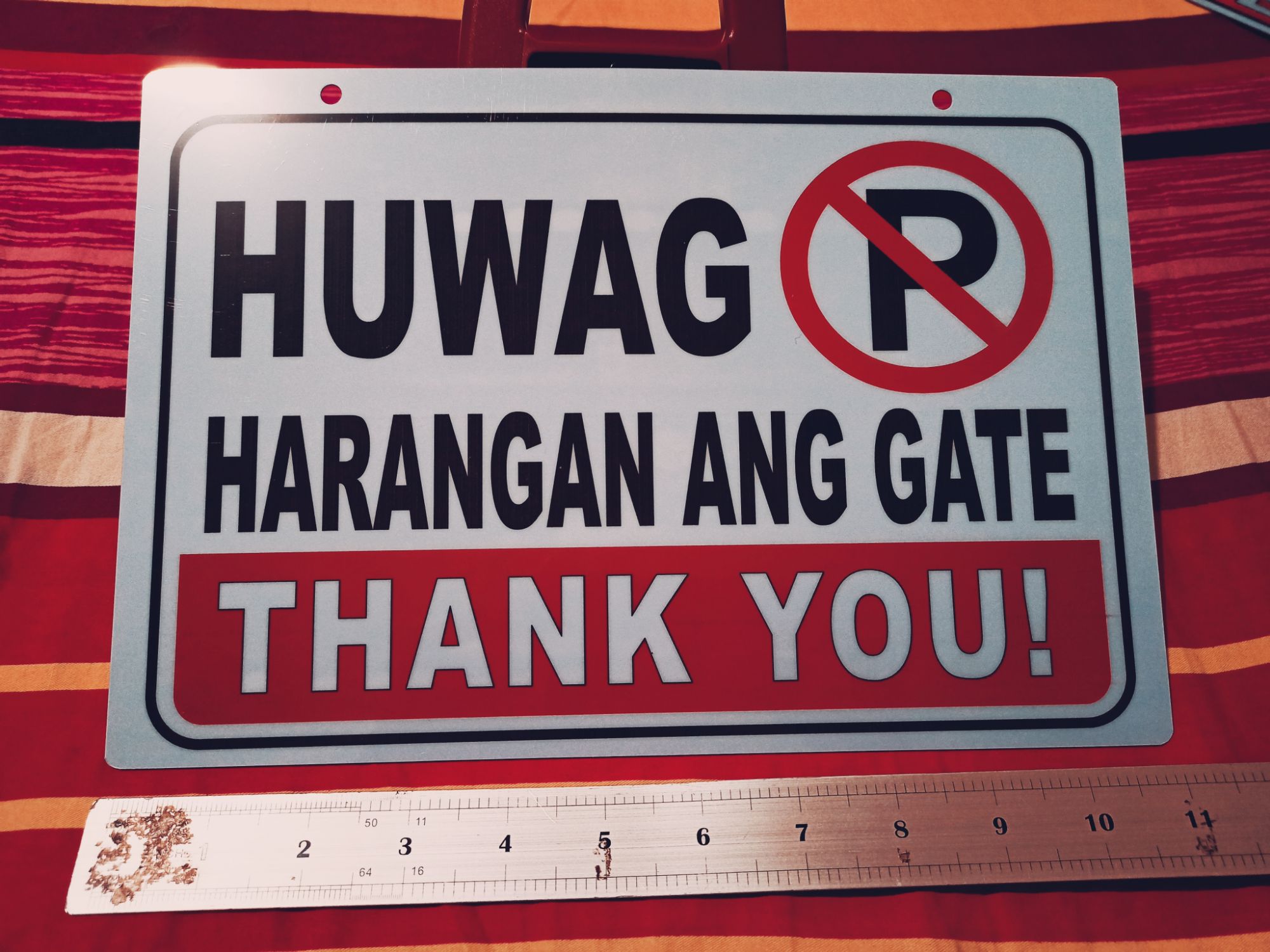 Huwag Harangan Ang Gate Sign Laminated Signage Sign B 1856