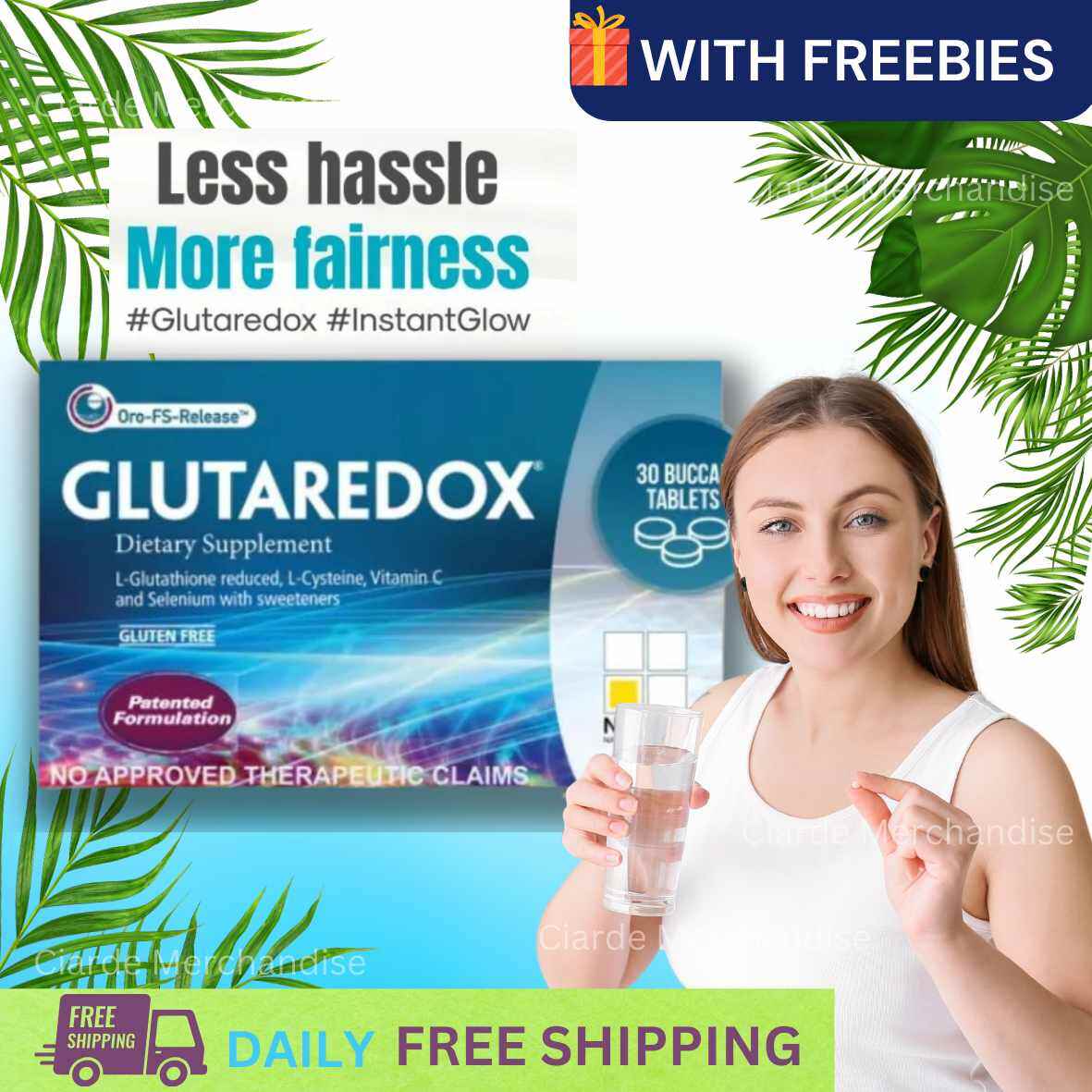 GLUTAREDOX with FREEBIES! Authentic Safe and Effective Glutaredox L-Glutathione  Sublingual Lozenges | Lazada PH