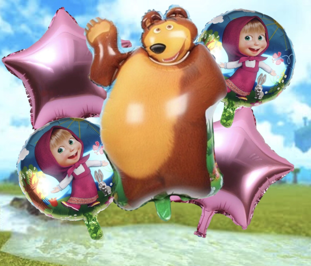 5in1 Masha And The Bear Foil Balloons 5in1 Masha Balloons Lazada Ph 