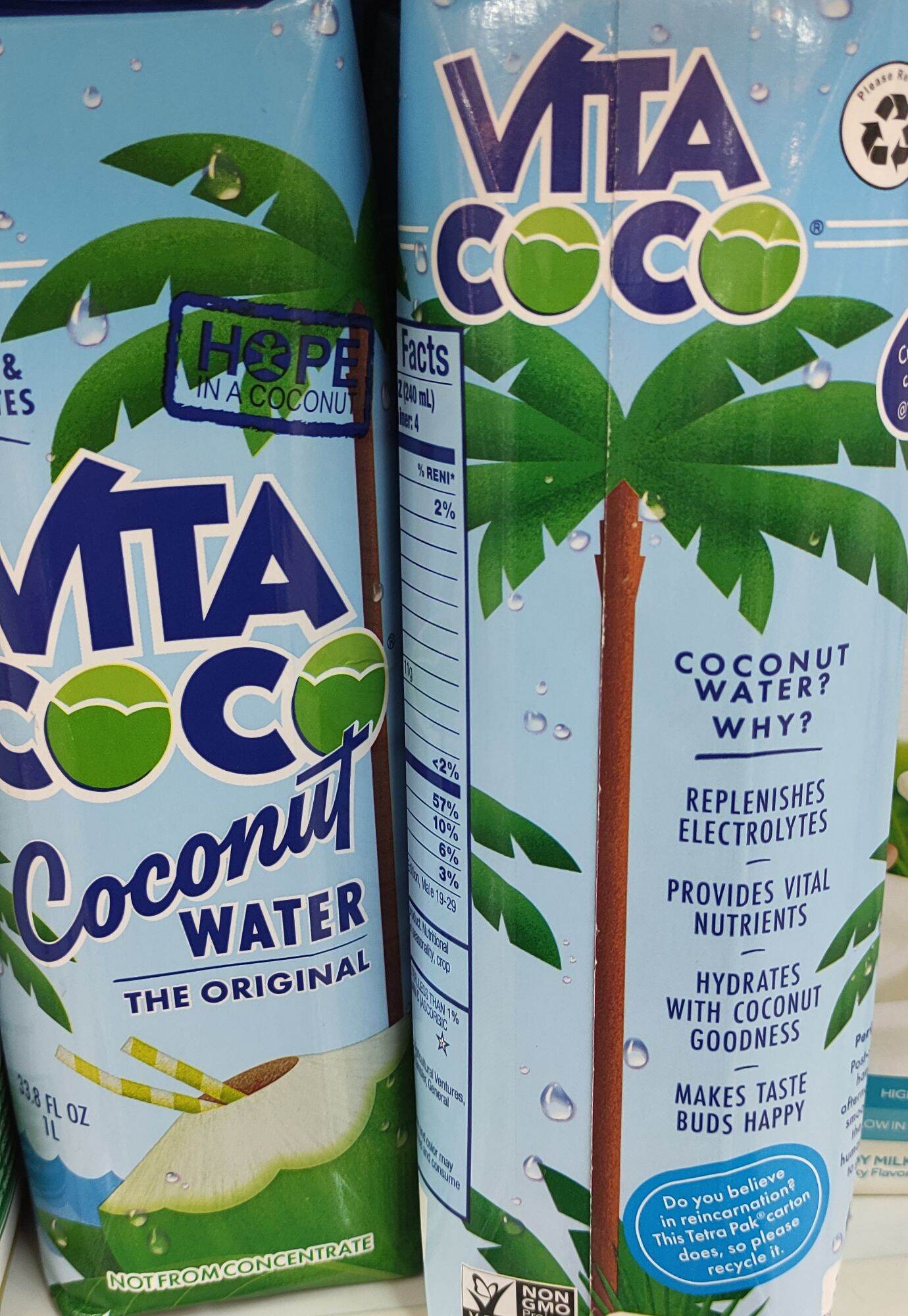 Vita Coconut Water, 1L, Only 3 per Order Lazada PH