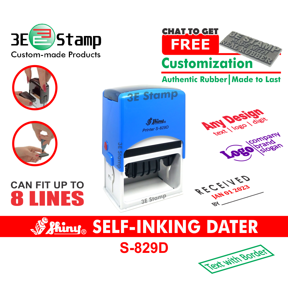 Pre Order Shiny D S D S D Self Inking Dater Stamp Blank For