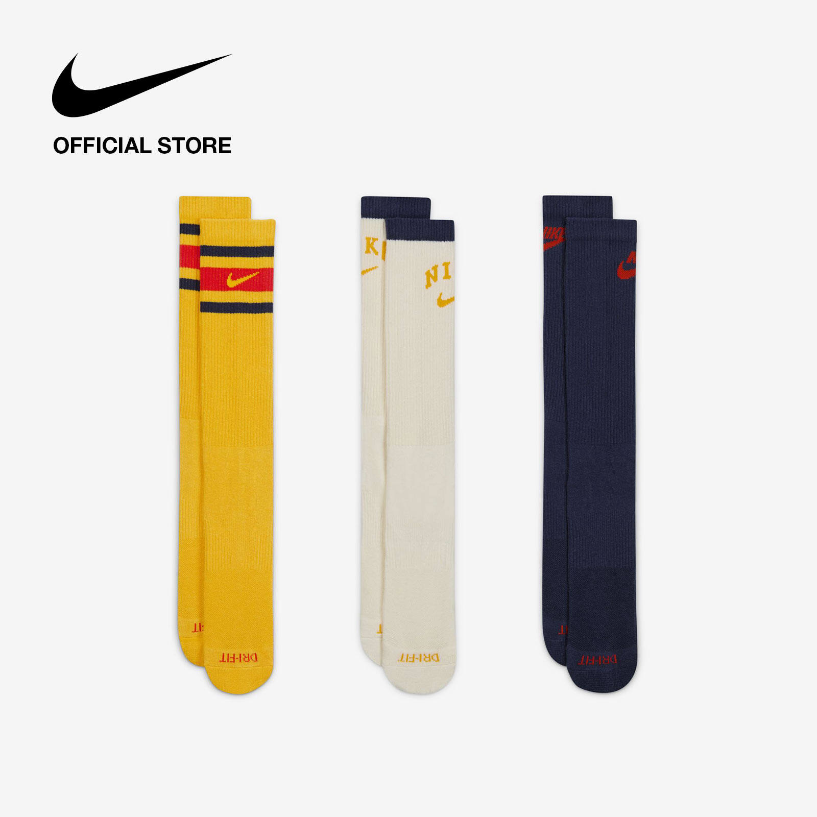Tất Cổ Cao Nike Everyday Plus Cushioned Crew Socks (3 Pairs) - Multi-Color