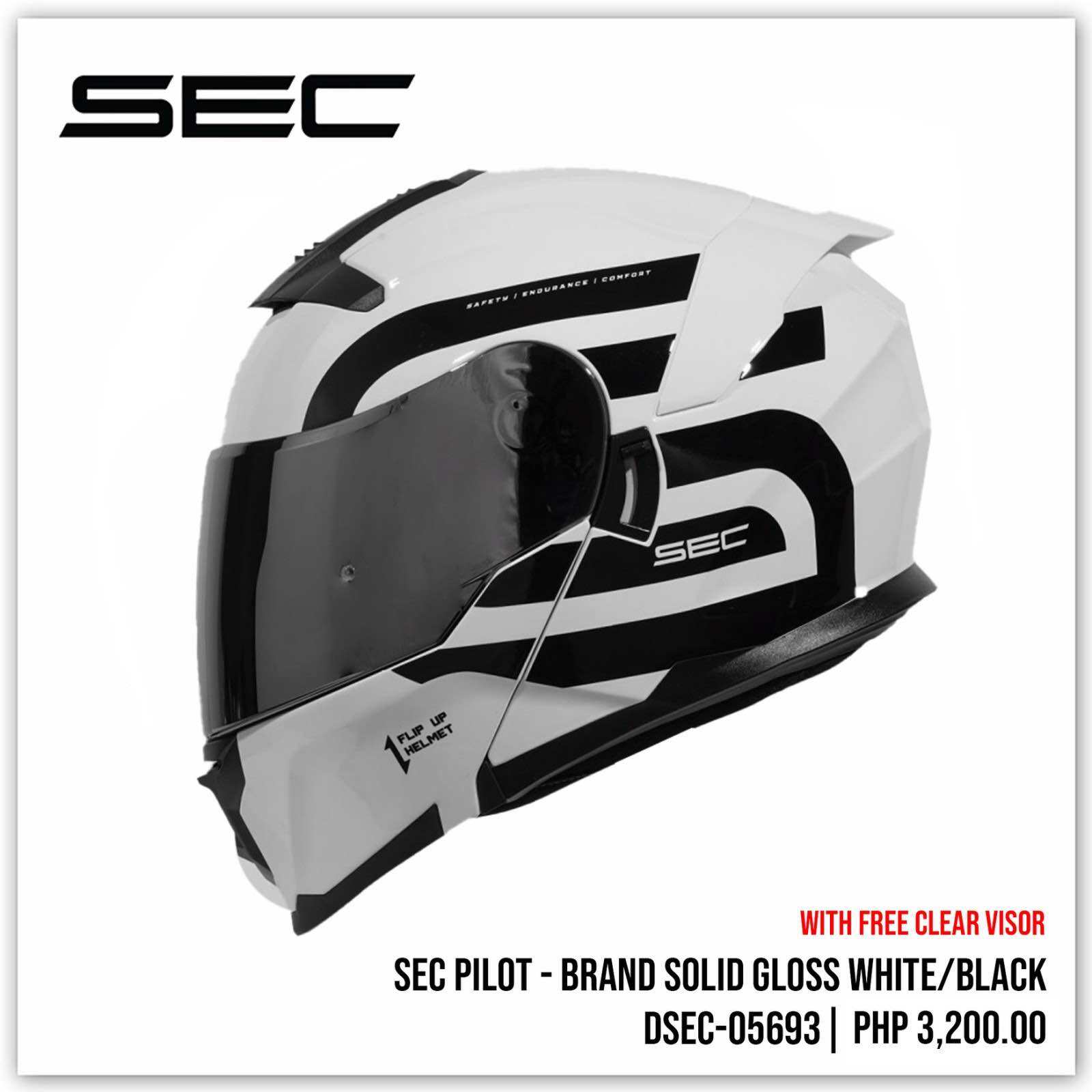sec-pilot-modular-dual-visor-helmet-with-free-extra-clear-visor