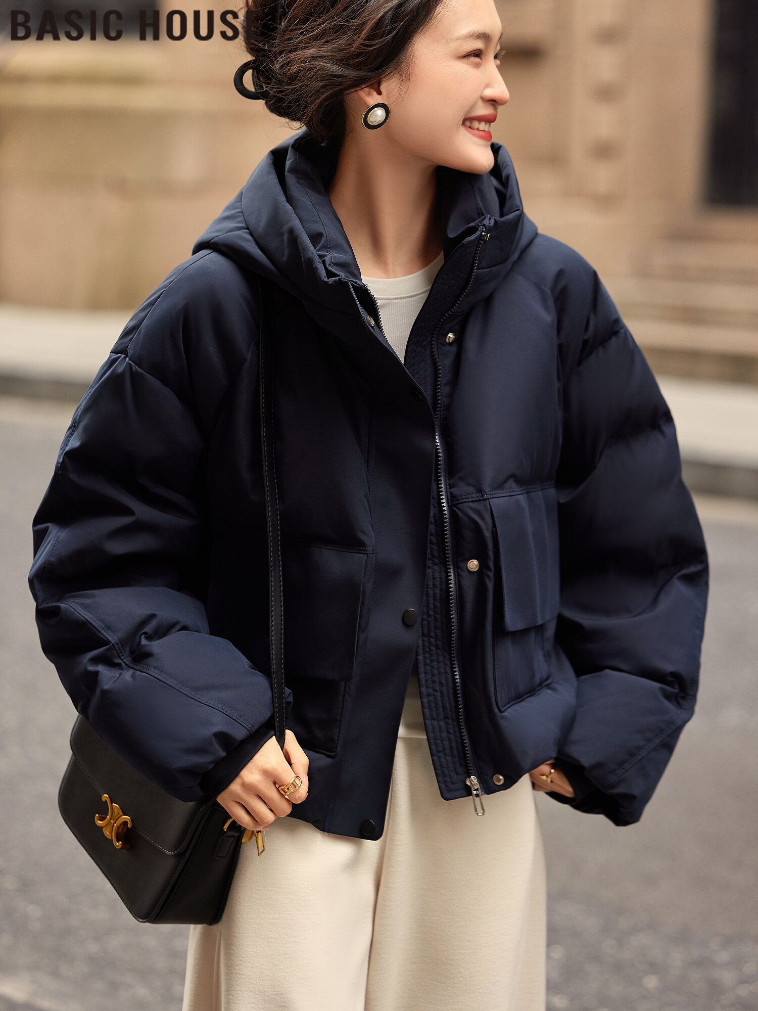 Basic House | Hooded Down Jacket Women Presyo 8,407 Piso*Libreng Shipping