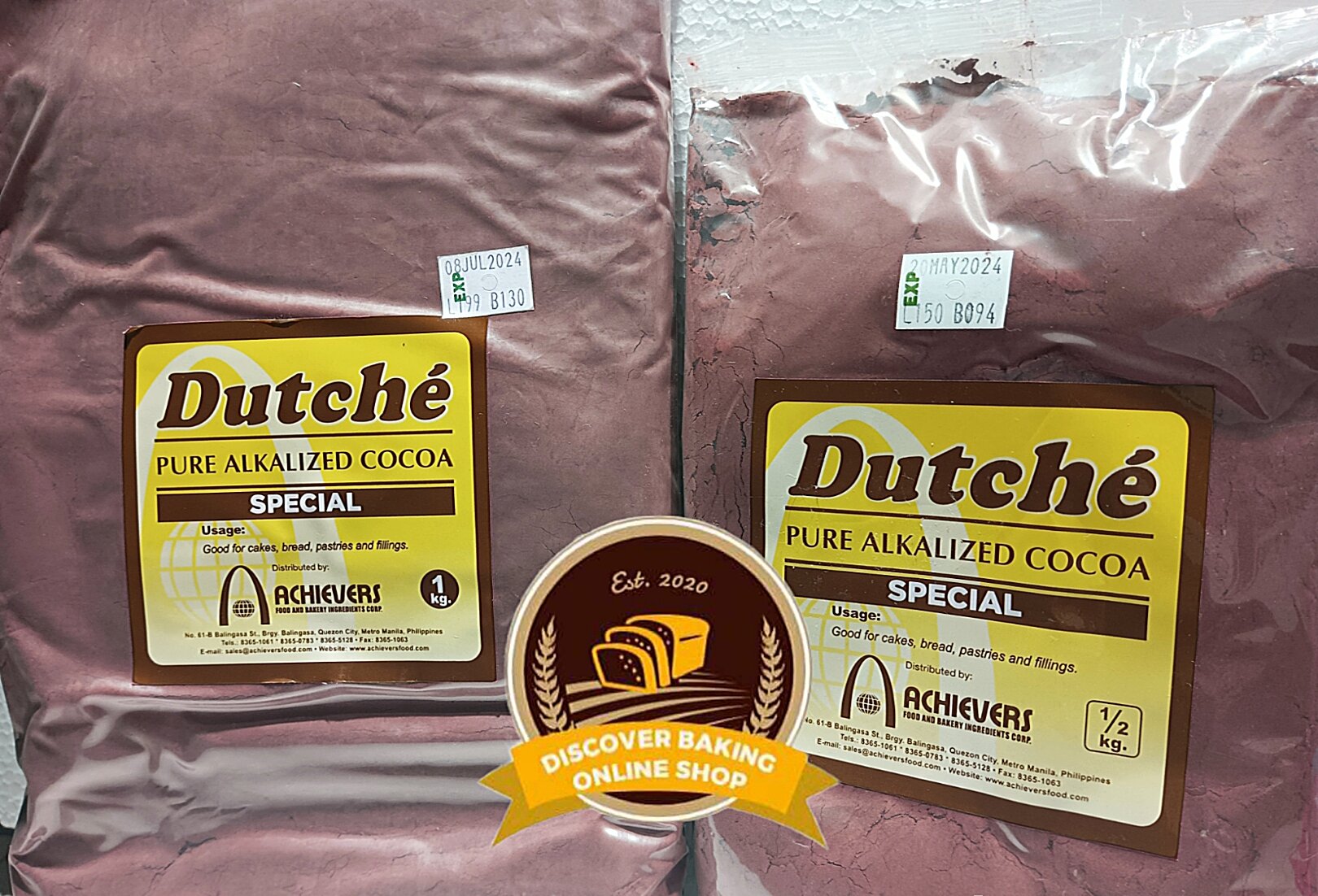 Dutche Pure Alkalized Cocoa Powder for Baking (1kg/500g, Ex