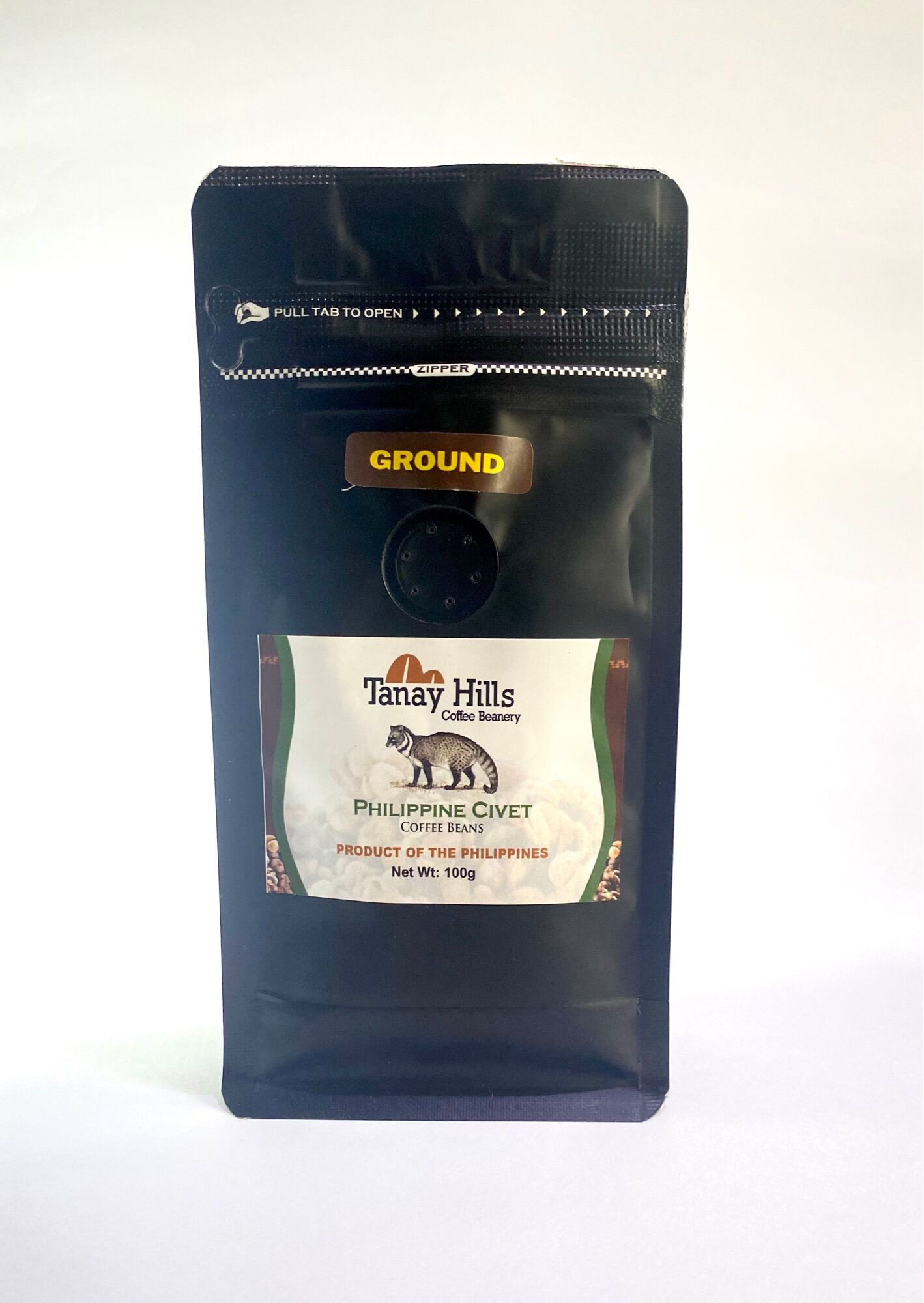 Civet / Alamid Coffee 100g (ground) in pouch | Tanay Hills Coffee