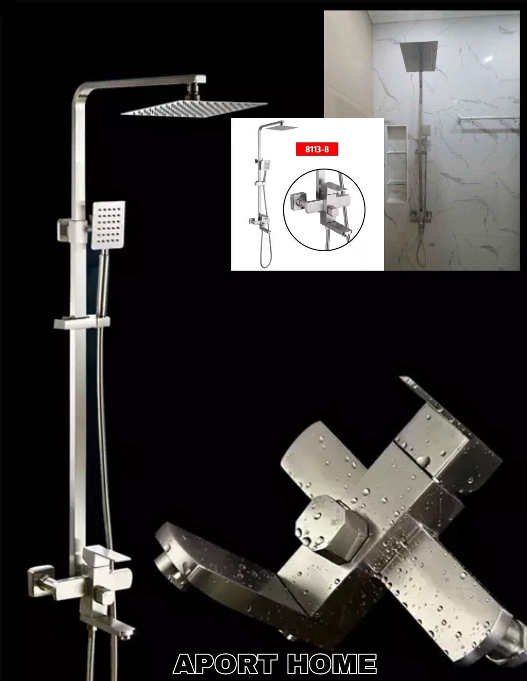 Hot & Cold Stainless steel Shower Set Matte Finish Multipoint Shower set SUS304 Non Tarnish