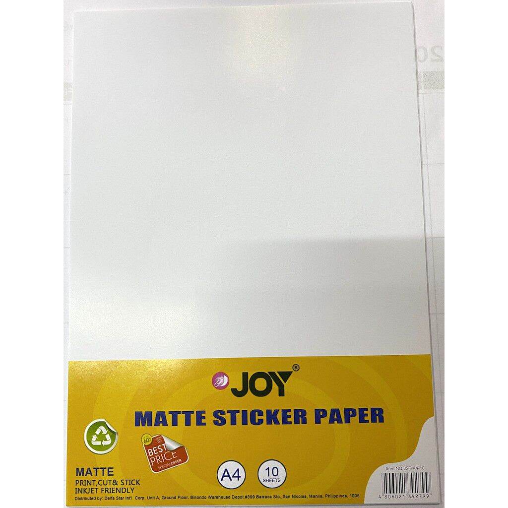 10-sheets-joy-sticker-paper-matte-sticker-paper-a4-inkjet-friendly