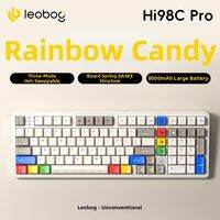LEOBOG | Hi98C Pro Tri Mode Mechanical Keyboard Wireless Bluetooth 2.4G Wired Aluminum Alloy Hotswappable RGB Gaming Keyboard for PC Laptop Office
